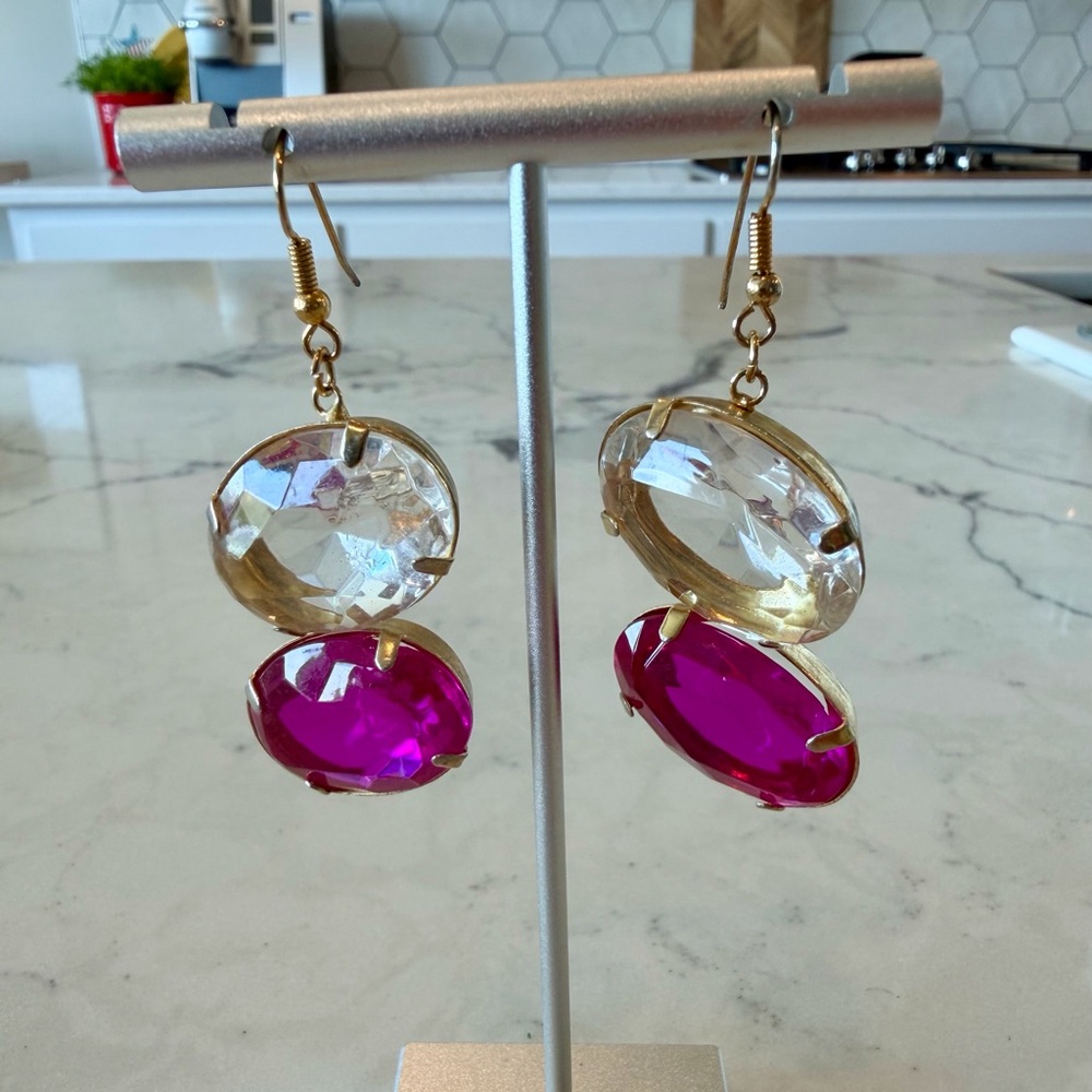 Acrylic Glam Dangle Earrings